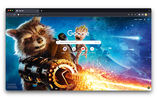 Baby Groot and Rocket  from Chrome web store to be run with OffiDocs Chromium online