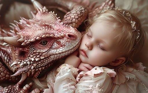baby sleeping with pink dragon  from Chrome web store to be run with OffiDocs Chromium online