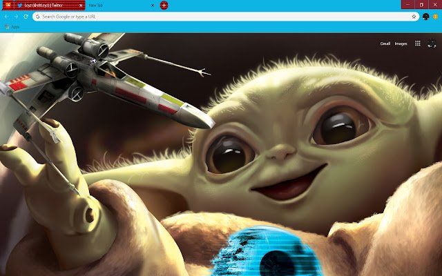 Baby YodaLa linda cara de bebé The Mandalorian de la tienda web de Chrome se ejecutará con OffiDocs Chromium en línea