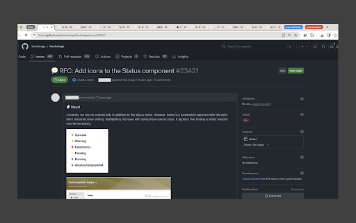 Backstage Github Issues Sync Helper  from Chrome web store to be run with OffiDocs Chromium online