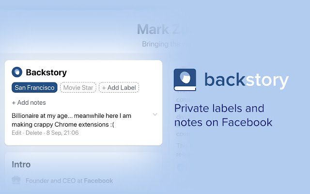 Backstory: Ingat Teman Facebook Anda! dari toko web Chrome untuk dijalankan dengan OffiDocs Chromium online