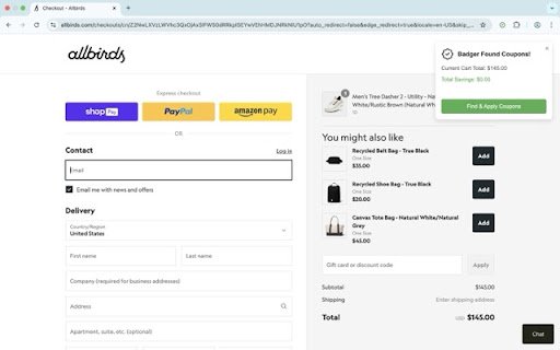 Badger  from Chrome web store to be run with OffiDocs Chromium online