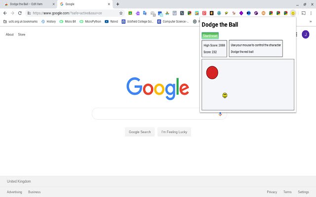 Ball Dodge Gioco Evita la palla rossa dal web store di Chrome da eseguire con OffiDocs Chromium online