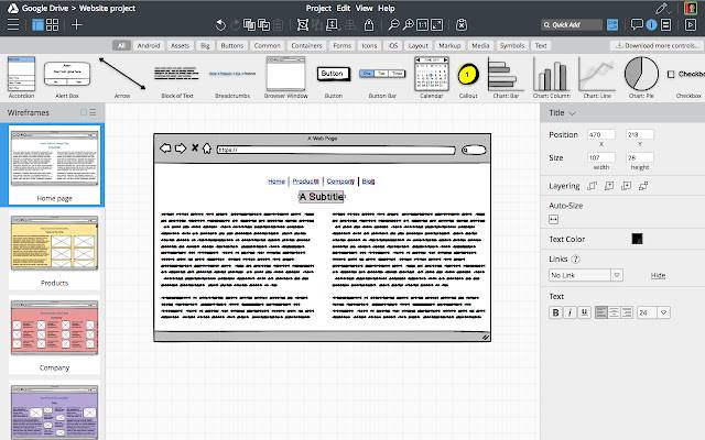 ക്രോം വെബ് സ്റ്റോറിൽ നിന്നുള്ള Balsamiq Wireframes (സൗജന്യ ട്രയൽ) OffiDocs Chromium ഓൺലൈനിൽ പ്രവർത്തിക്കും