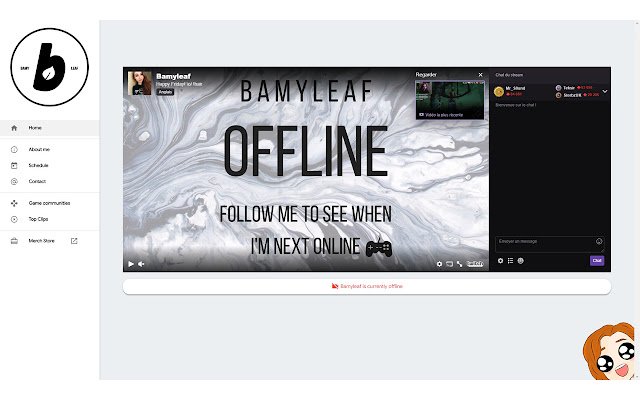 Chrome ウェブストアの Bamyleaf を OffiDocs Chromium online で実行