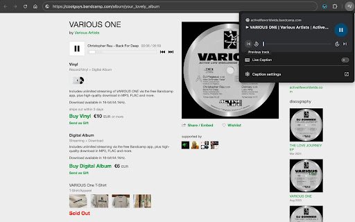 Bandcamp Play  from Chrome web store to be run with OffiDocs Chromium online