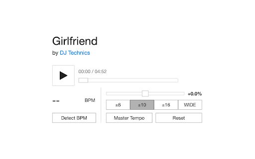 Bandcamp Tempo Adjust  from Chrome web store to be run with OffiDocs Chromium online