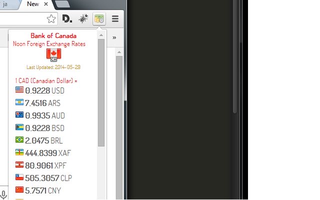 Bank of Canada Noon Foreign Exchange Rate  from Chrome web store to be run with OffiDocs Chromium online