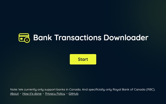 Bank Transactions Downloader  from Chrome web store to be run with OffiDocs Chromium online