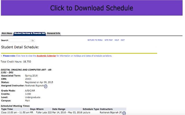 Banner Web Calendar Exporter (WPI) dal Chrome Web Store da eseguire con OffiDocs Chromium online