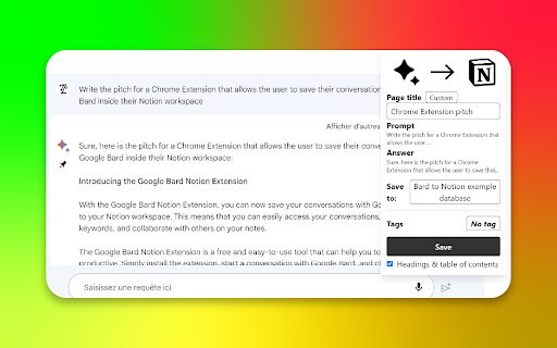 Bard to Notion  from Chrome web store to be run with OffiDocs Chromium online