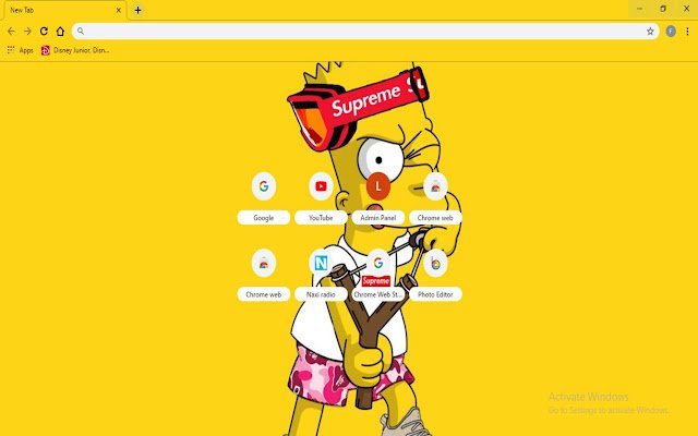 Bart Simpson Supreme Skin Theme  from Chrome web store to be run with OffiDocs Chromium online