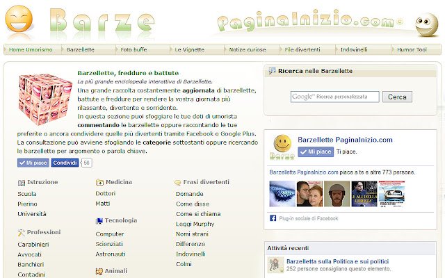 Barzellette  from Chrome web store to be run with OffiDocs Chromium online