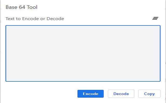 Ferramenta de codificação e decodificação Base 64 da Chrome Web Store para ser executada com OffiDocs Chromium online