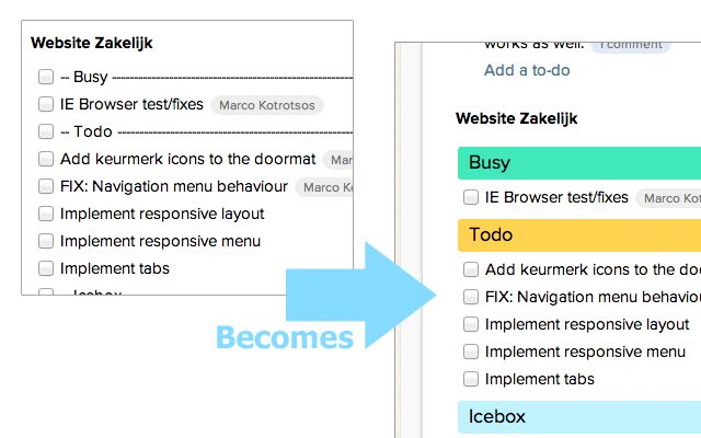 بخش‌های Basecamp ToDo از فروشگاه وب Chrome برای اجرای آنلاین با OffiDocs Chromium