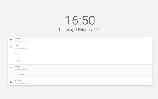 Basic Bookmark Homepage  from Chrome web store to be run with OffiDocs Chromium online