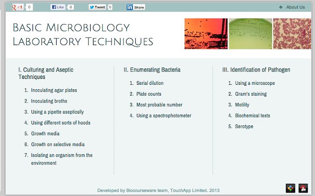 Basic Microbiology Lab Techniques Lite  from Chrome web store to be run with OffiDocs Chromium online