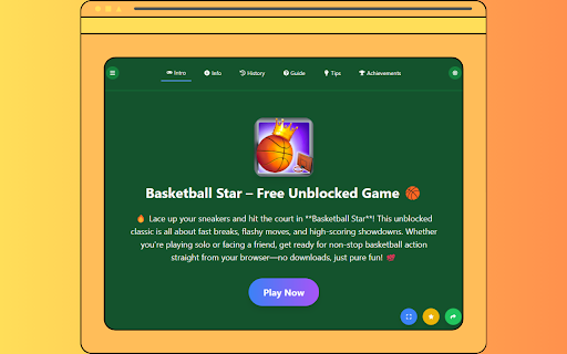 Basketball Star – Free Unblocked Game  from Chrome web store to be run with OffiDocs Chromium online