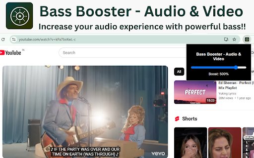 Bass Booster Audio  Video  from Chrome web store to be run with OffiDocs Chromium online
