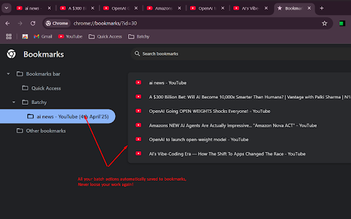 Batchy Bulk URL Copier, Opener Autosaver from Chrome web store to be run with OffiDocs Chromium online Batchy Bulk URL Copier, Opener Autosaver from Chrome web store to be run with OffiDocs Chromium online