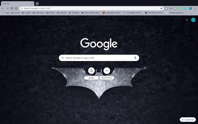 来自 Chrome 网上商店的 Batman Dark HD 主题将与 OffiDocs Chromium 在线一起运行