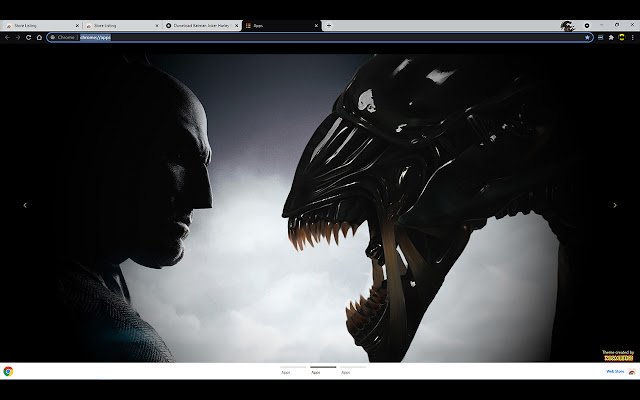 Chrome വെബ് സ്റ്റോറിൽ നിന്നുള്ള Batman v Xenomorph, OffiDocs Chromium ഓൺലൈനിൽ പ്രവർത്തിക്കും