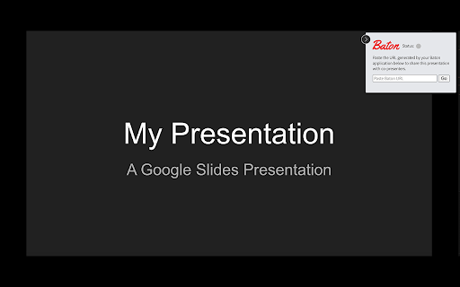 Baton App for Slides  from Chrome web store to be run with OffiDocs Chromium online