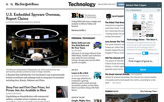 Batterii Web Clipper  from Chrome web store to be run with OffiDocs Chromium online Batterii Web Clipper  from Chrome web store to be run with OffiDocs Chromium online