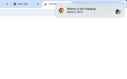 Battery Charging Change Notifier  from Chrome web store to be run with OffiDocs Chromium online