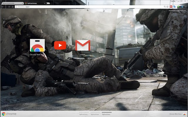 Тема Battlefield 3 из интернет-магазина Chrome будет работать с OffiDocs Chromium онлайн