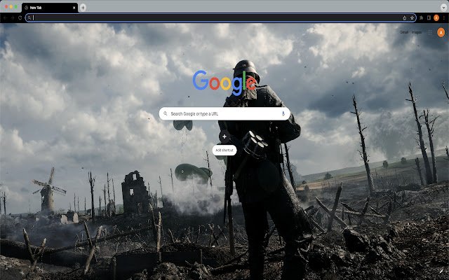 Battlefield V Theme Theme  from Chrome web store to be run with OffiDocs Chromium online