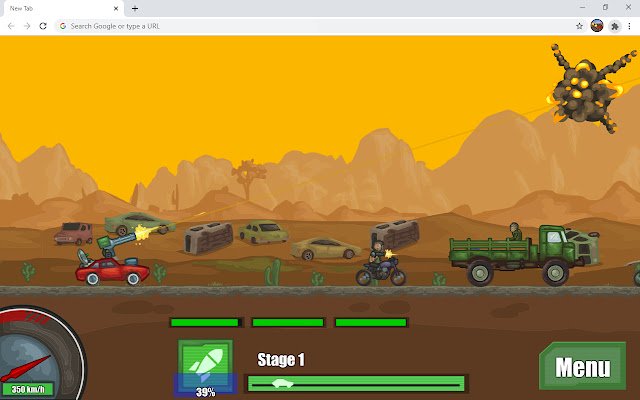 Battle On Road Car Game  from Chrome web store to be run with OffiDocs Chromium online