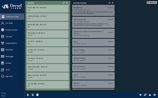 BBDash  from Chrome web store to be run with OffiDocs Chromium online