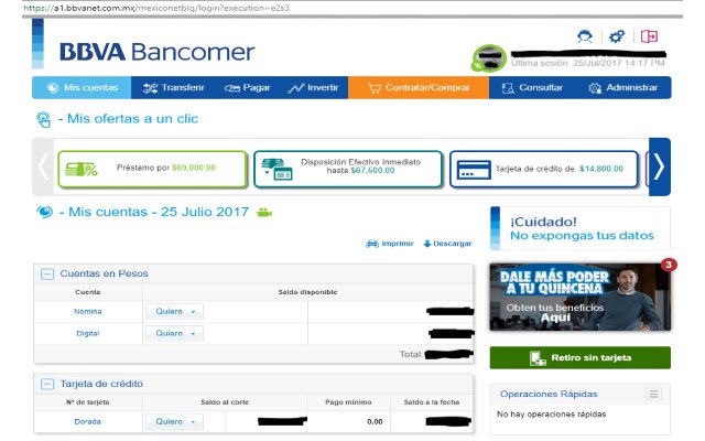 BBVA Bancomer Gastos de tarjeta de crédito ze sklepu internetowego Chrome do uruchomienia z OffiDocs Chromium online