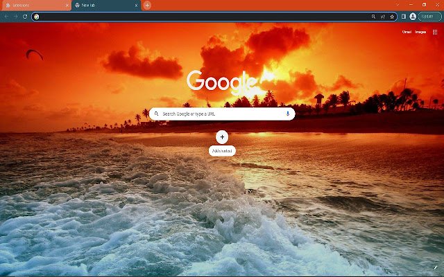 Chrome ウェブストアの Beach Browser テーマを OffiDocs Chromium online で実行