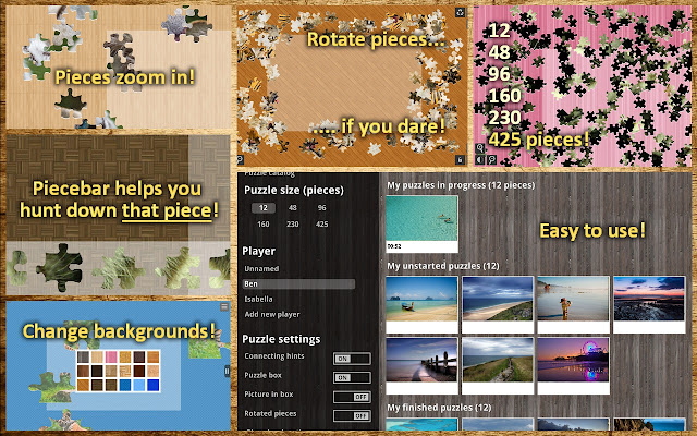 Beaches Jigsaw Puzzles מחנות האינטרנט של Chrome שיופעלו עם OffiDocs Chromium באינטרנט