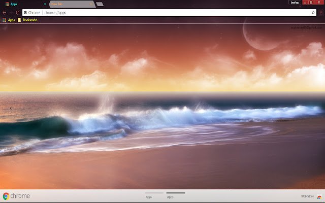 Beach Landscape Moon uit de Chrome-webwinkel voor gebruik met OffiDocs Chromium online