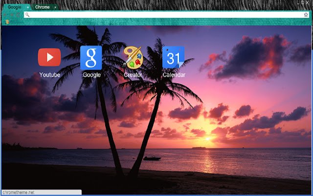 Beach Sunset de la boutique en ligne Chrome sera exécuté avec OffiDocs Chromium en ligne