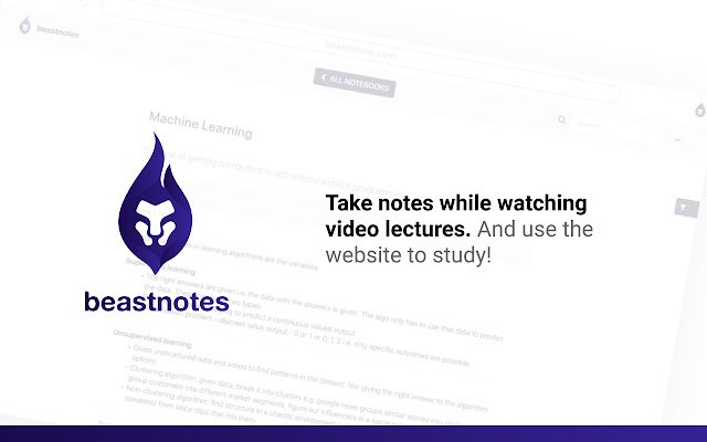 Beastnotes ▪ Take notes for online courses from Chrome web store to be run with OffiDocs Chromium online Beastnotes ▪ Take notes for online courses from Chrome web store to be run with OffiDocs Chromium online
