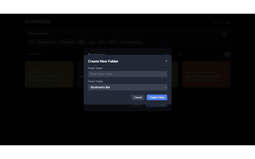 Beautiful Bookmarks  from Chrome web store to be run with OffiDocs Chromium online