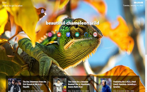 beautiful chameleon  from Chrome web store to be run with OffiDocs Chromium online