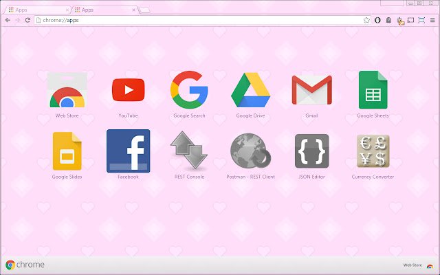 قلوب جميلة من متجر Chrome الإلكتروني ليتم تشغيلها باستخدام OffiDocs Chromium عبر الإنترنت