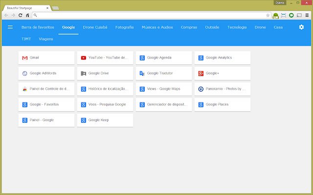 Beautiful Startpage  from Chrome web store to be run with OffiDocs Chromium online