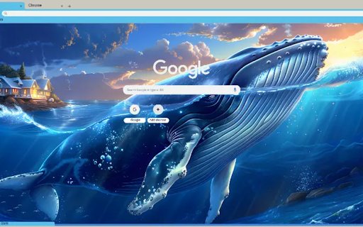 beautiful whale digital art  from Chrome web store to be run with OffiDocs Chromium online