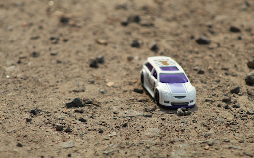 Beautiful white toy car  from Chrome web store to be run with OffiDocs Chromium online