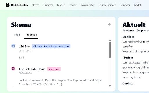 BedsteLectio  from Chrome web store to be run with OffiDocs Chromium online