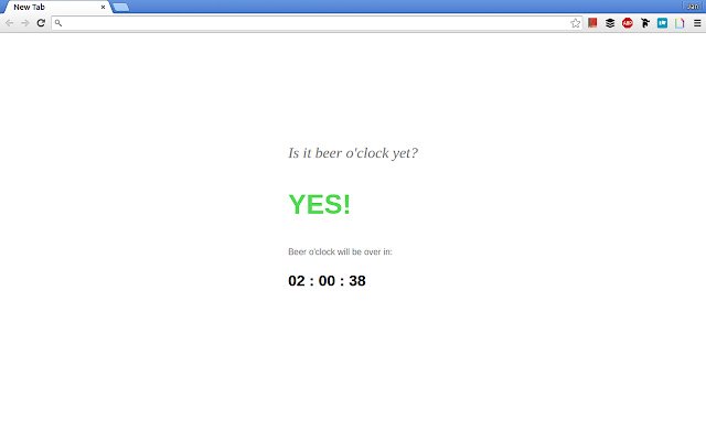 Beer o clock  from Chrome web store to be run with OffiDocs Chromium online