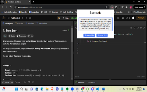 Beetcode  from Chrome web store to be run with OffiDocs Chromium online