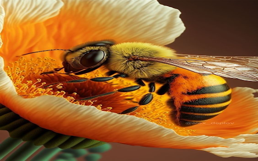 Bee wallpaper  from Chrome web store to be run with OffiDocs Chromium online