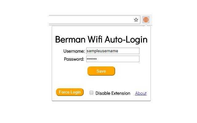 Berman Wifi Auto Login  from Chrome web store to be run with OffiDocs Chromium online
